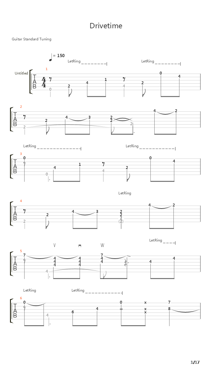 Drivetime吉他谱