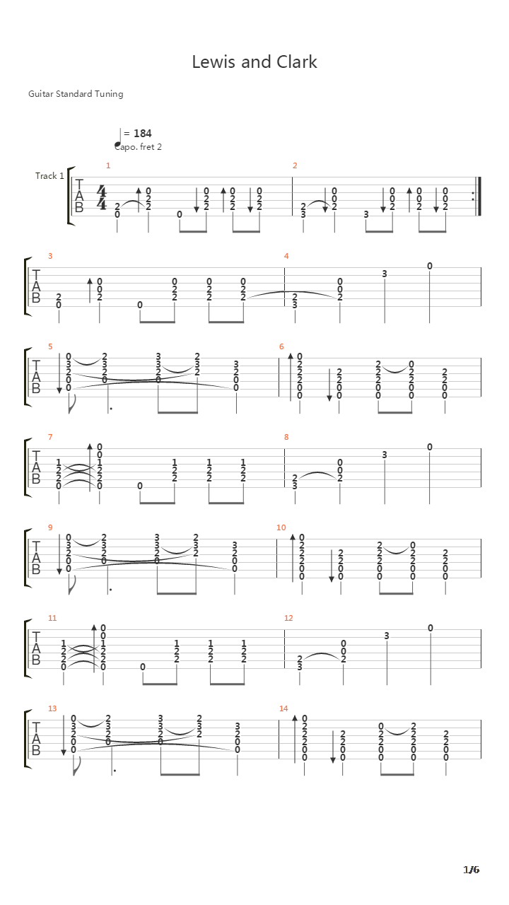 Lewis And Clark吉他谱