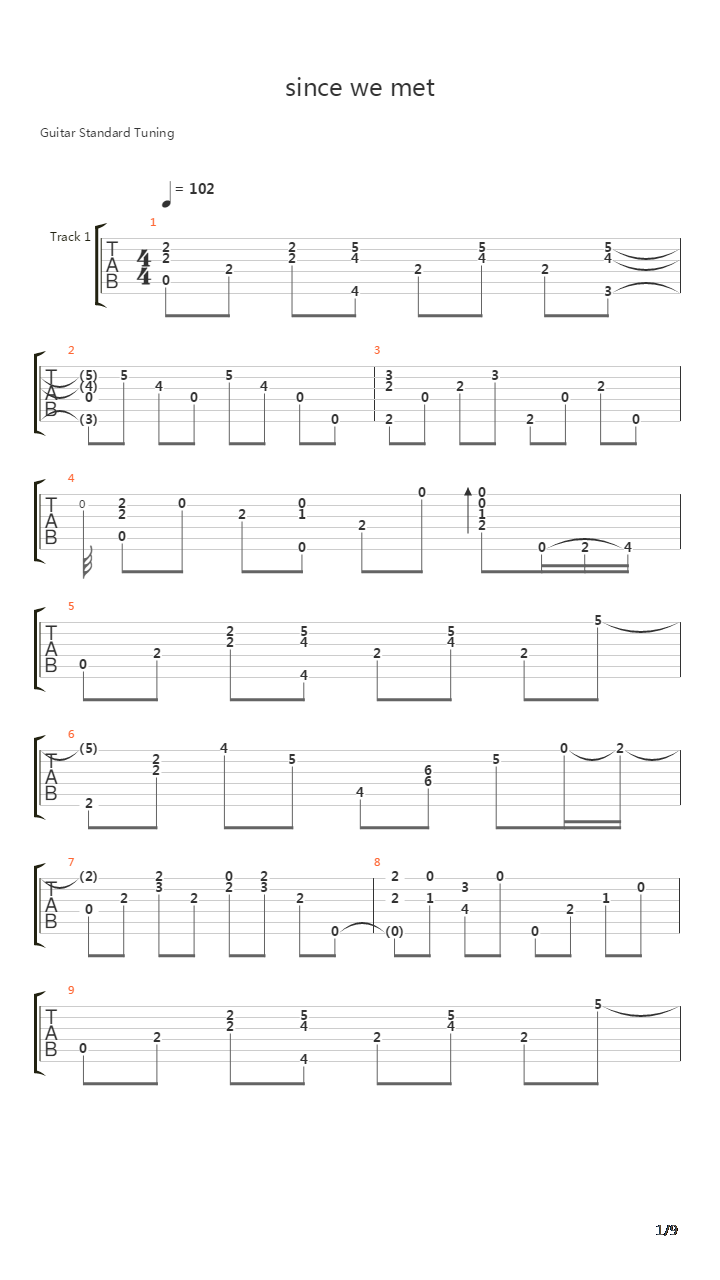 Since We Met吉他谱