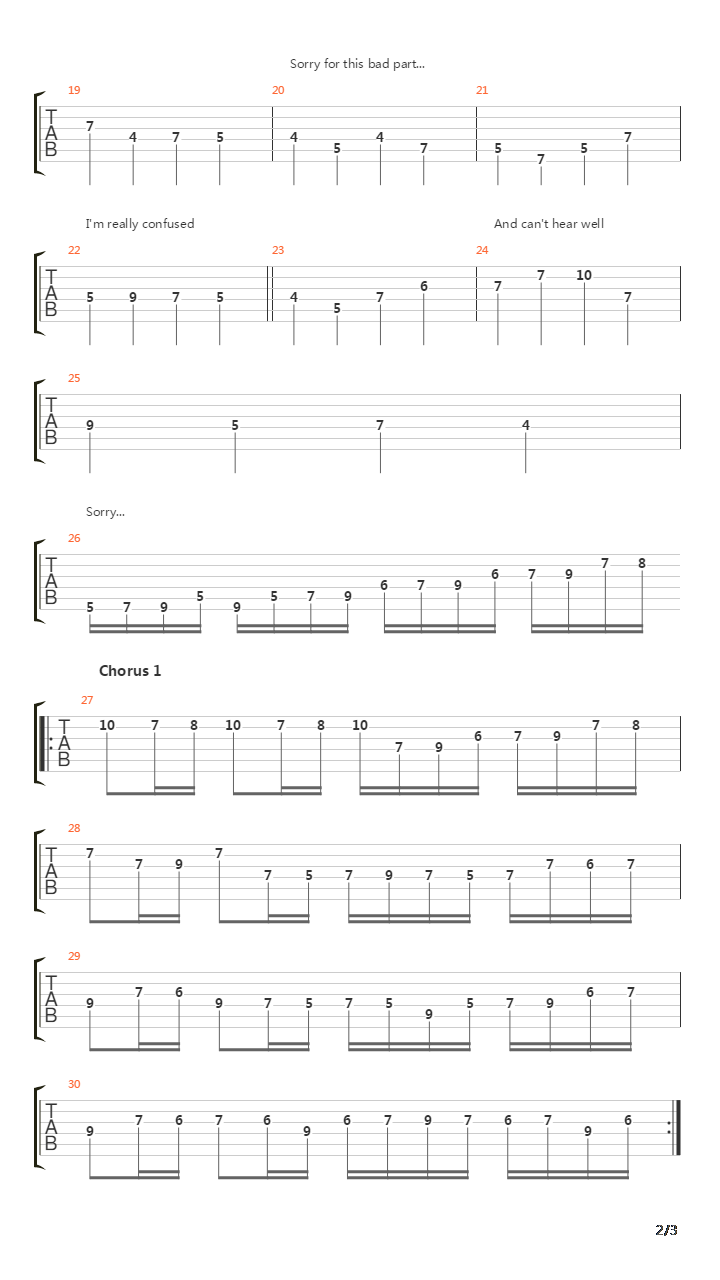 卡农(Canon)吉他谱