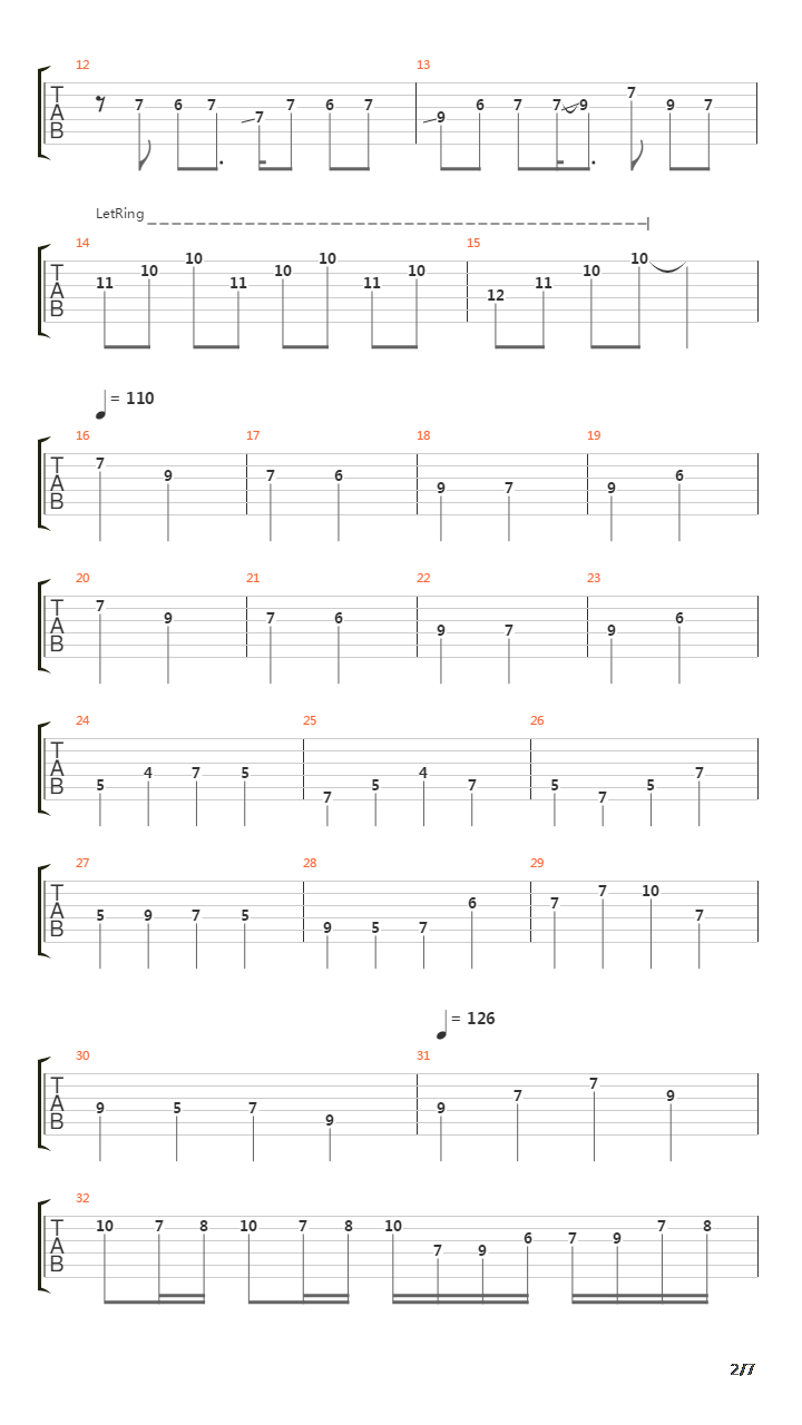 卡农(Canon)吉他谱