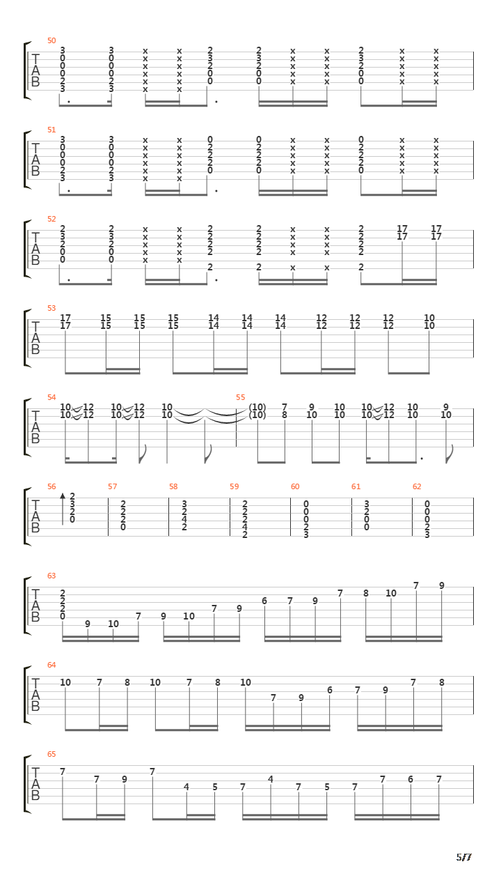 卡农(Canon)吉他谱