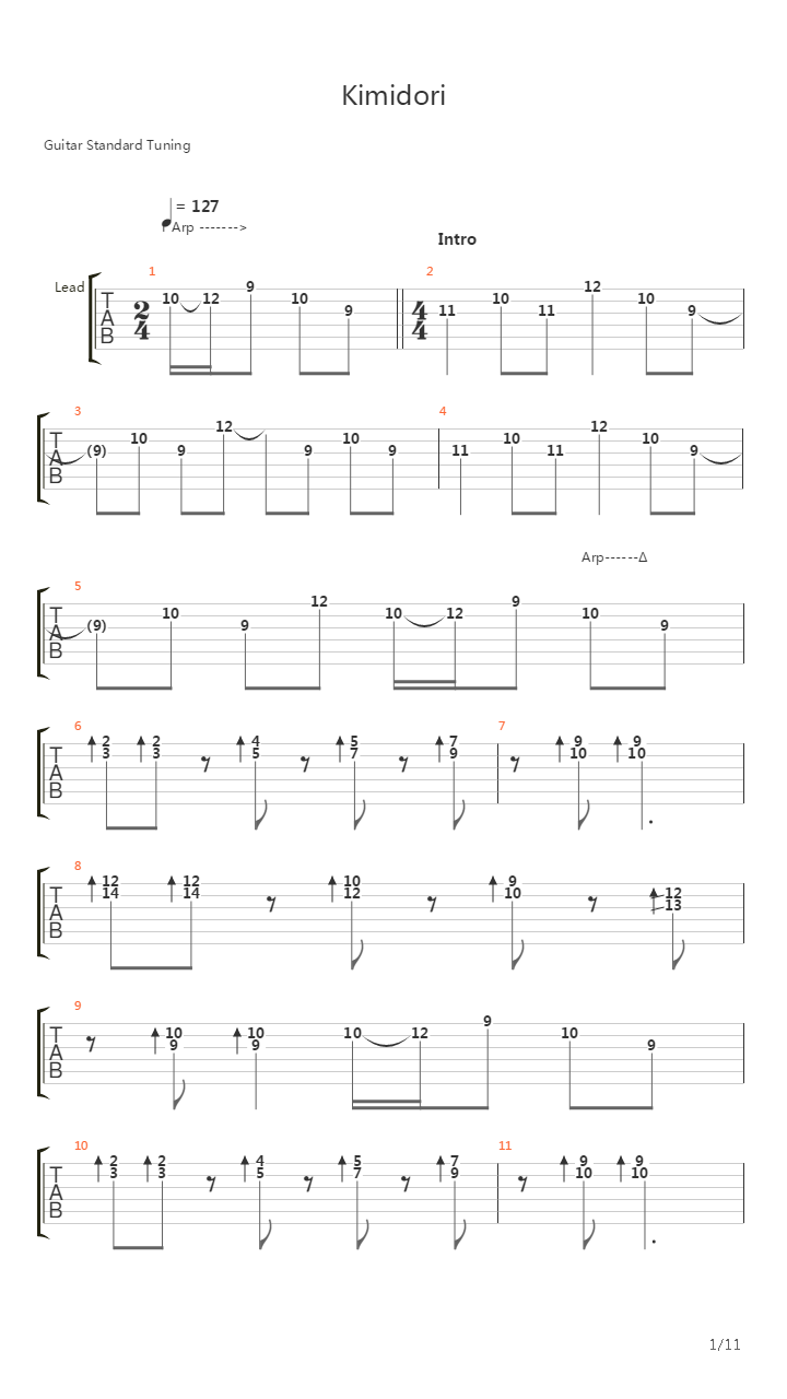 Kimidori吉他谱