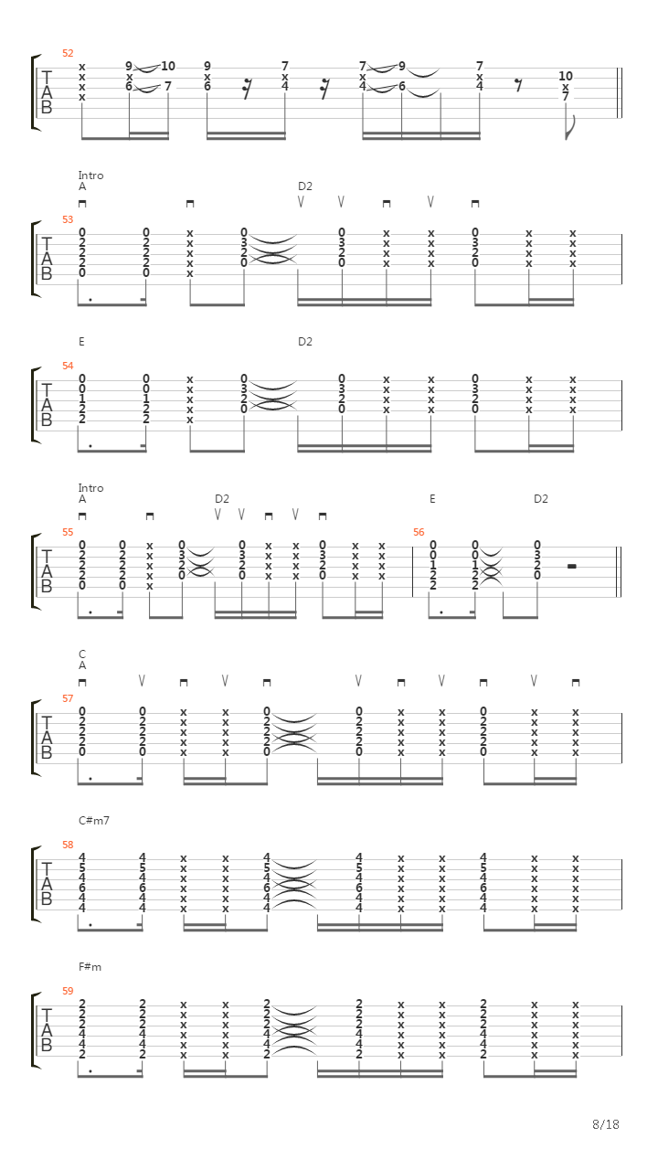 Start吉他谱