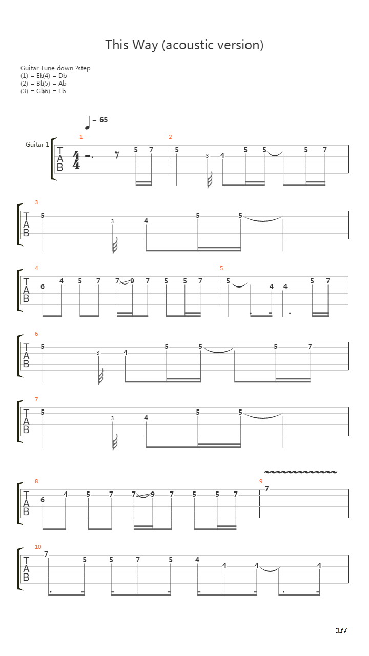 This Way吉他谱