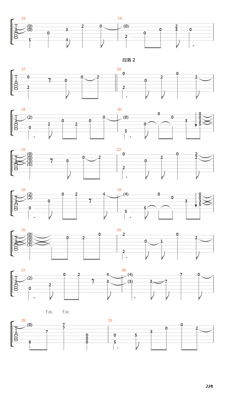 Song for 1310吉他谱