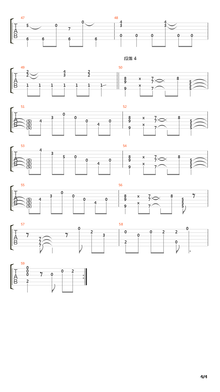 Song for 1310吉他谱