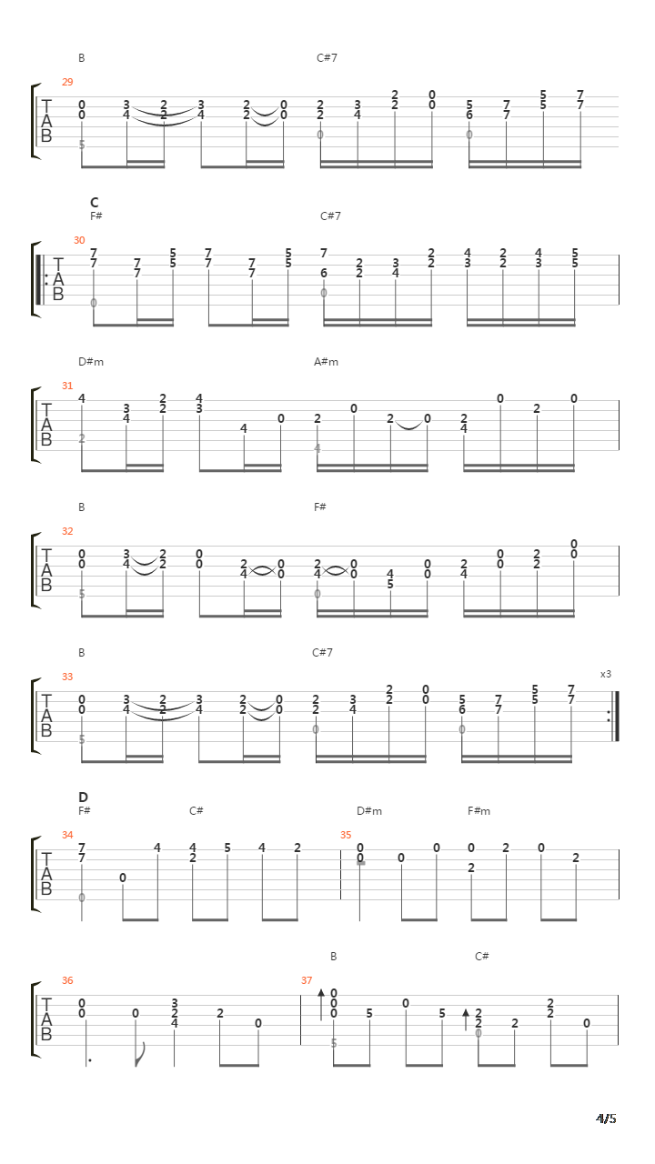 卡农(Canon)吉他谱