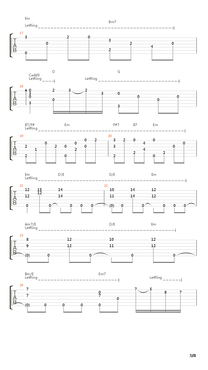 Taiko吉他谱