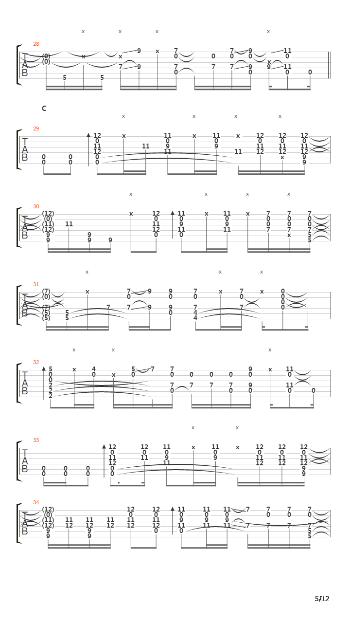 あの夏の白い雲(那年夏日的白云)吉他谱