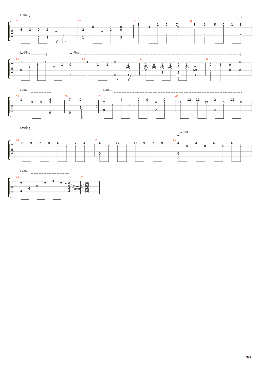 迷城的国度 - White Lie in Black吉他谱