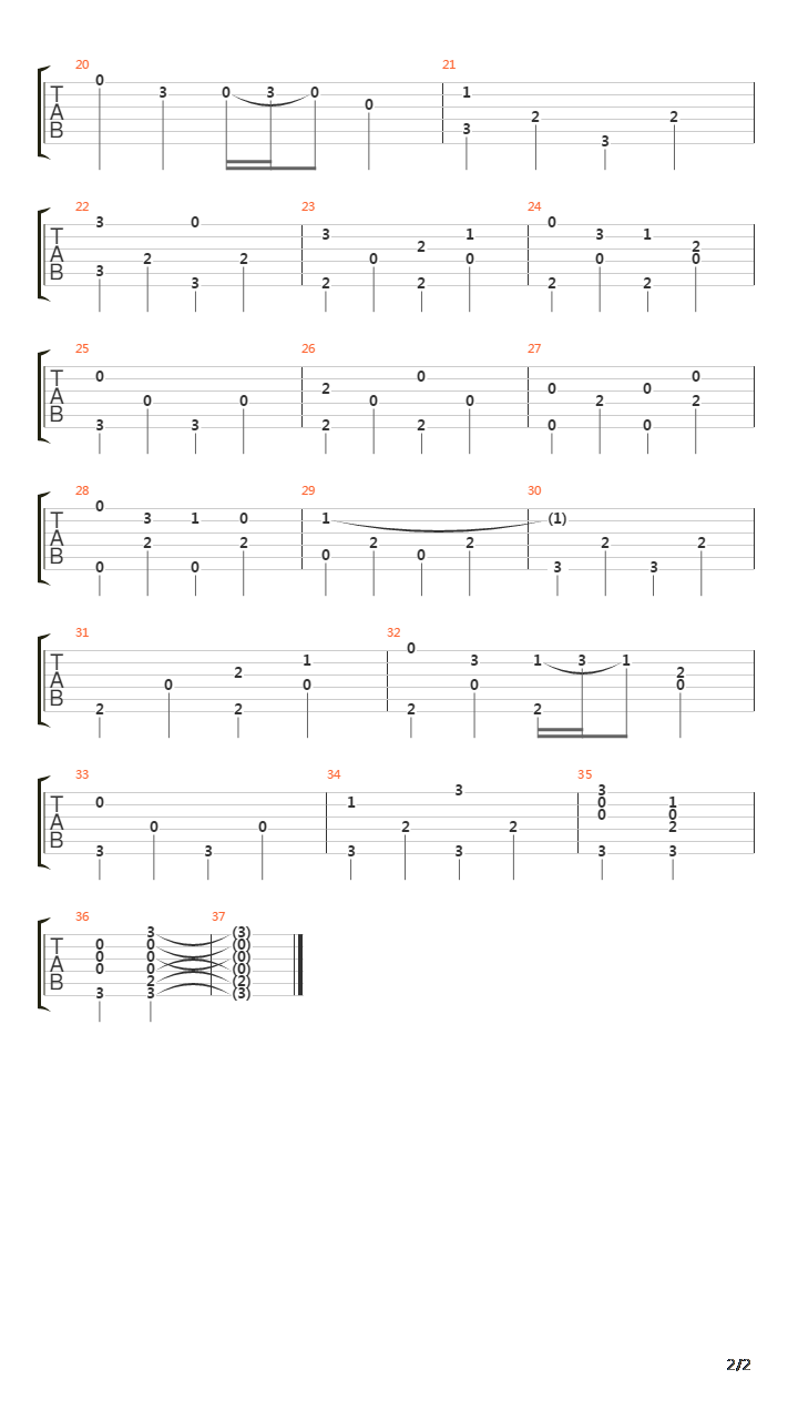 交替低音练习曲 Four Per Bar吉他谱