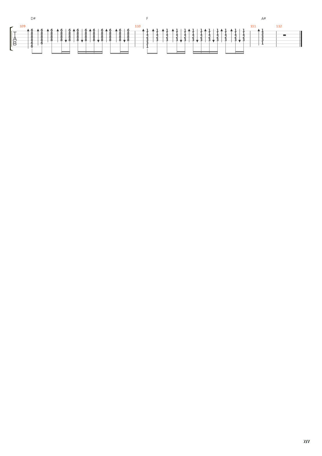 彩虹吉他谱