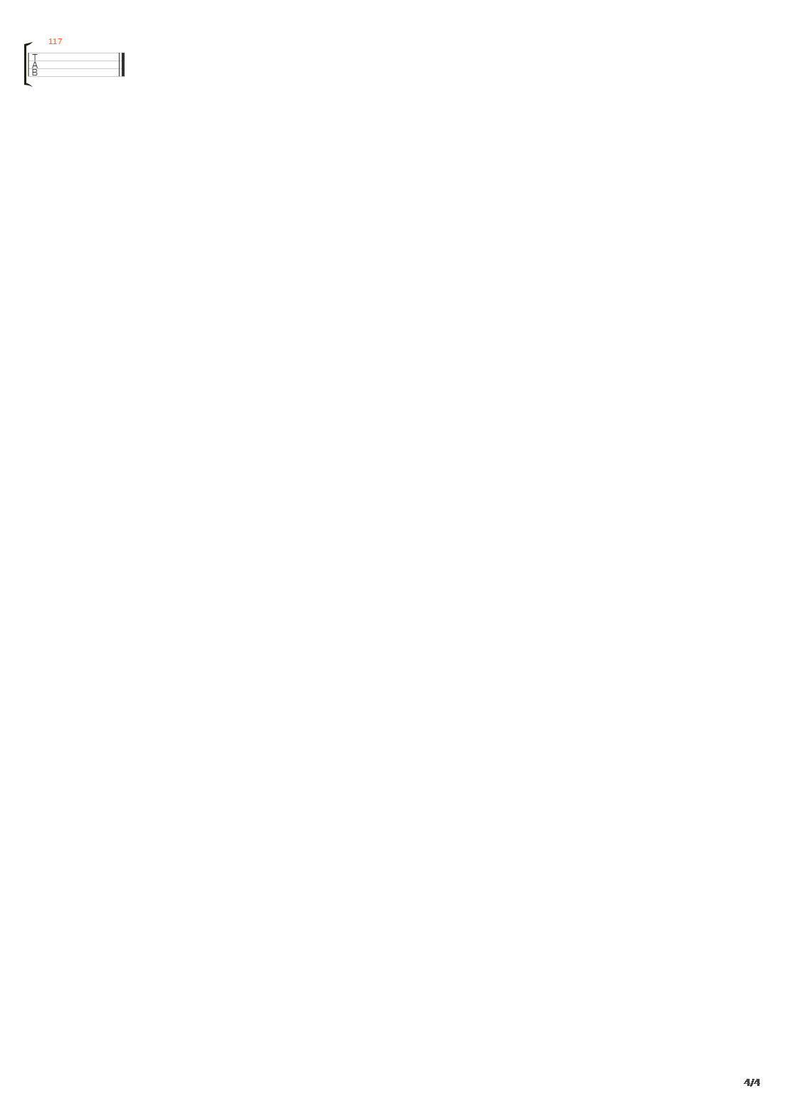 脱掉吉他谱