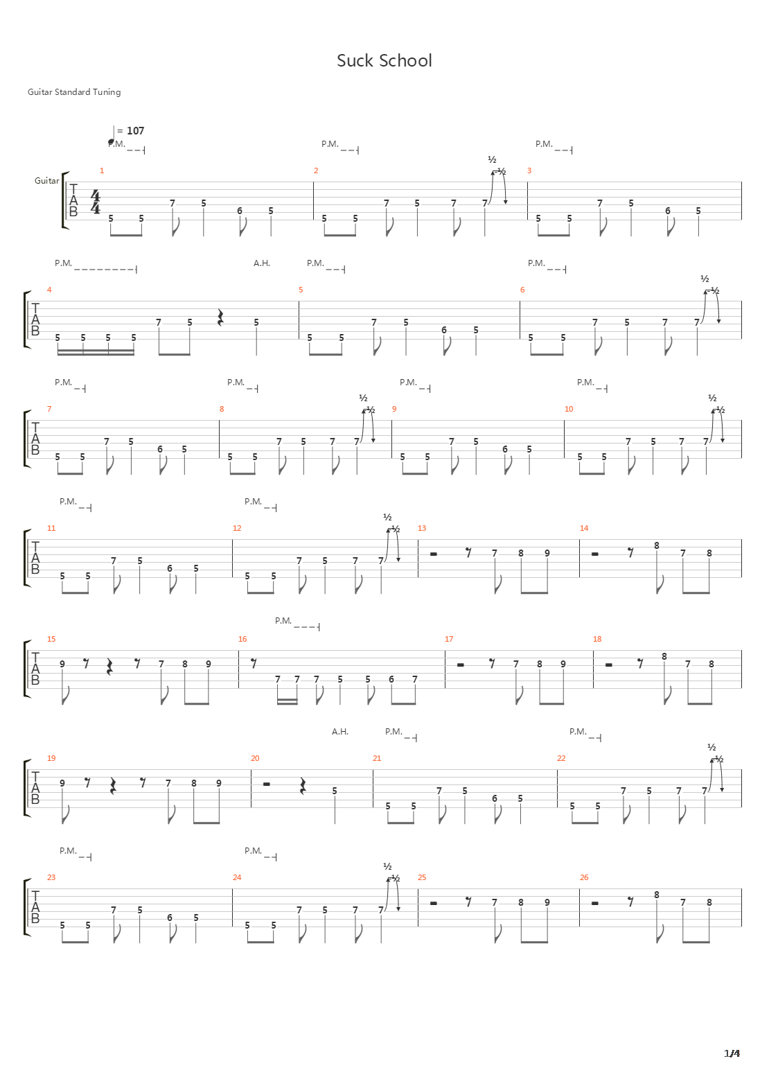 Suck School(烂学校)吉他谱