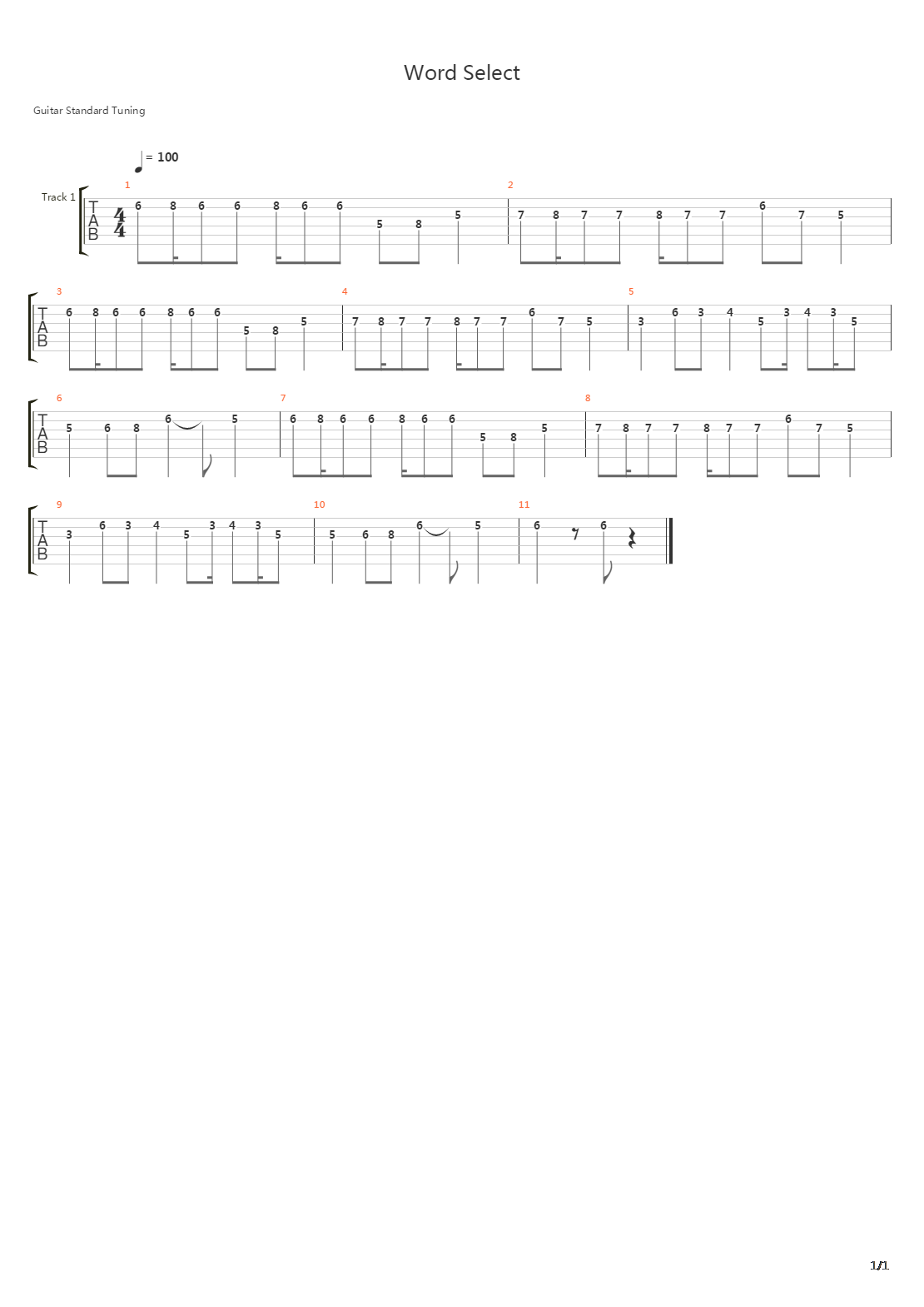 Anticipation - Word Select吉他谱