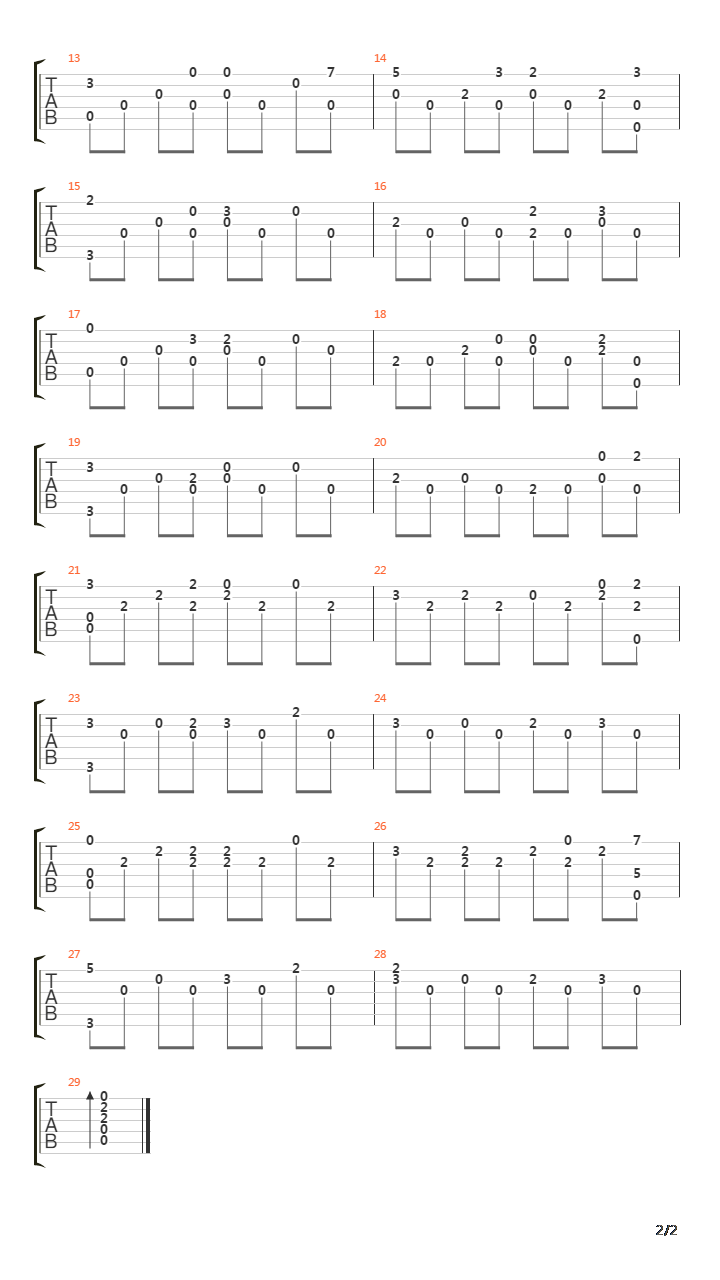 Cave Story(洞窟物语) - Geothermal(地热)吉他谱