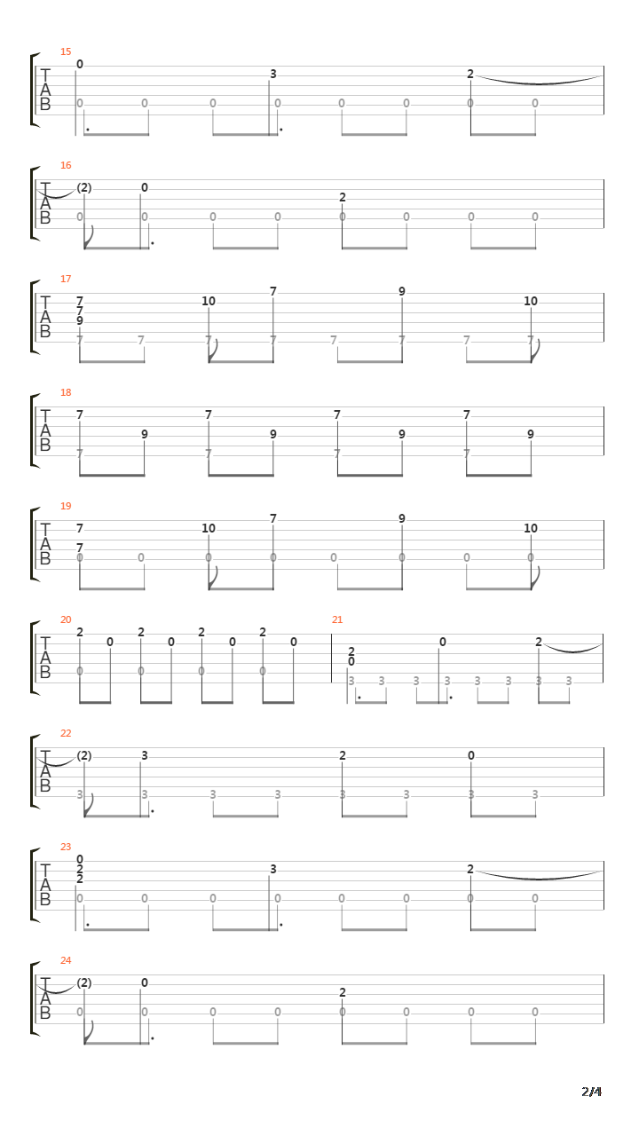 Cave Story(洞窟物语) - Moonsong(月光之曲)吉他谱