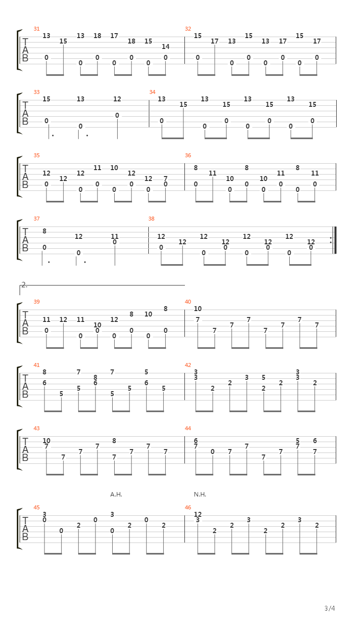 Cave Story(洞窟物语) - Running Hell(地狱疾走)吉他谱