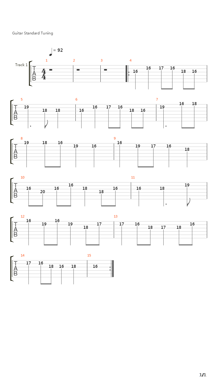 Chrono Trigger(时空之轮) - 1000 A.D.吉他谱