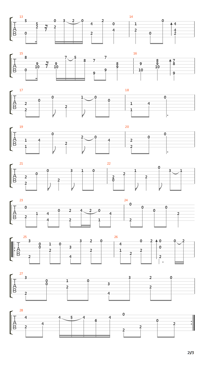 Chrono Trigger(时空之轮) - Underground Sewer吉他谱