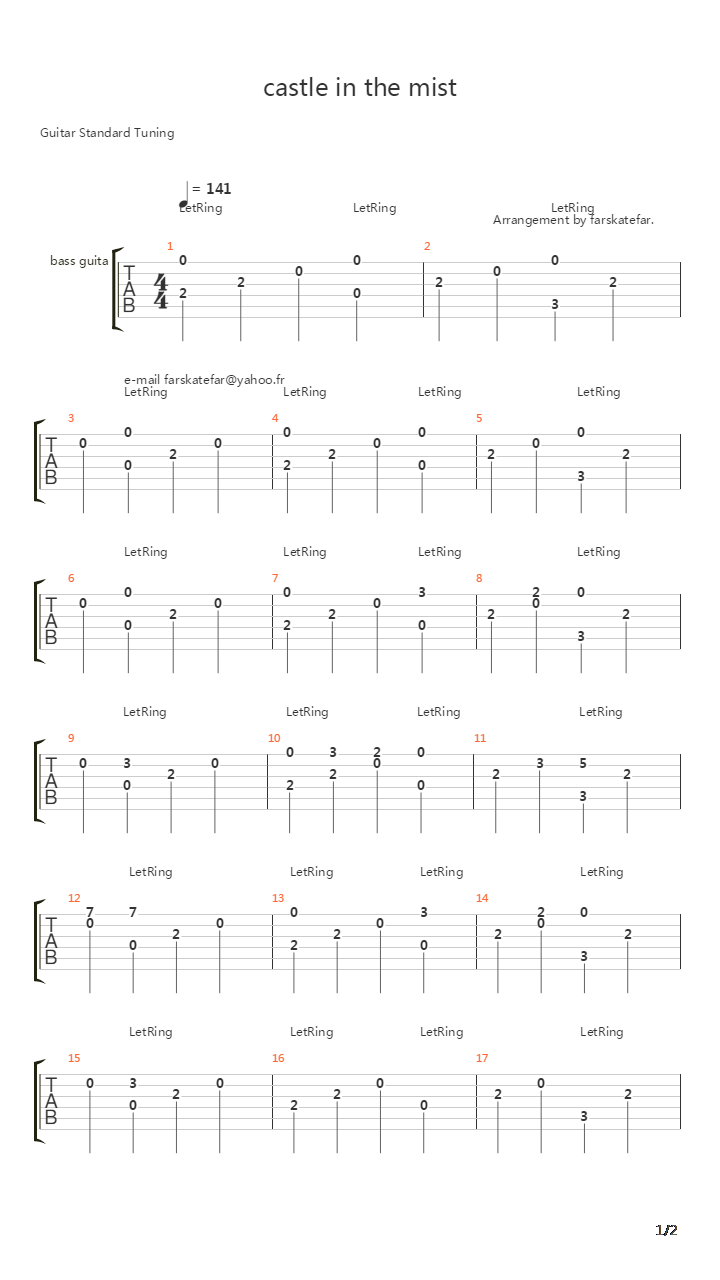 Ico - Castle in the Mist吉他谱