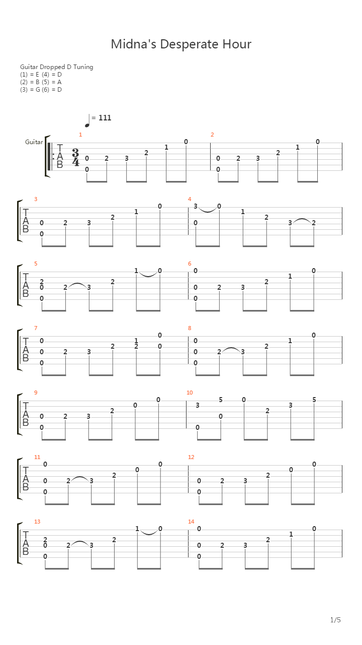 Legend of Zelda(塞尔达传说) - Midna's Lament吉他谱