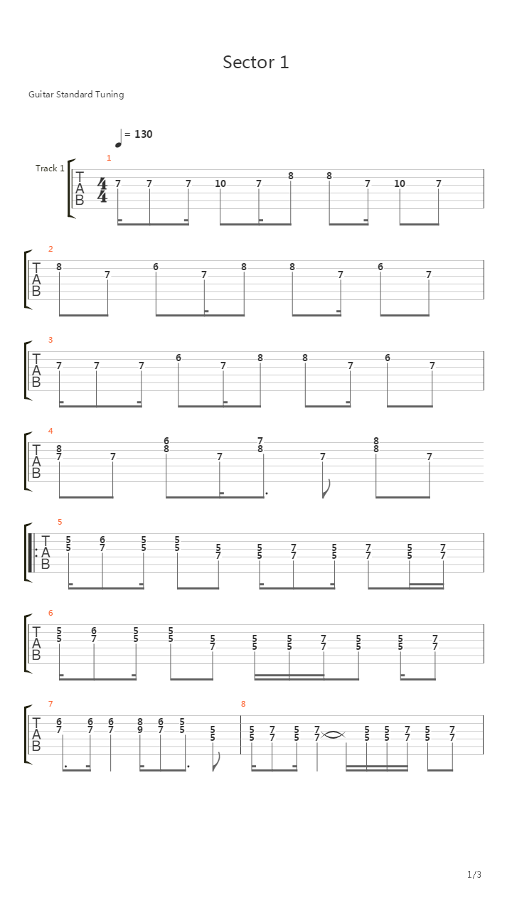 Power Blade - Sector 1吉他谱