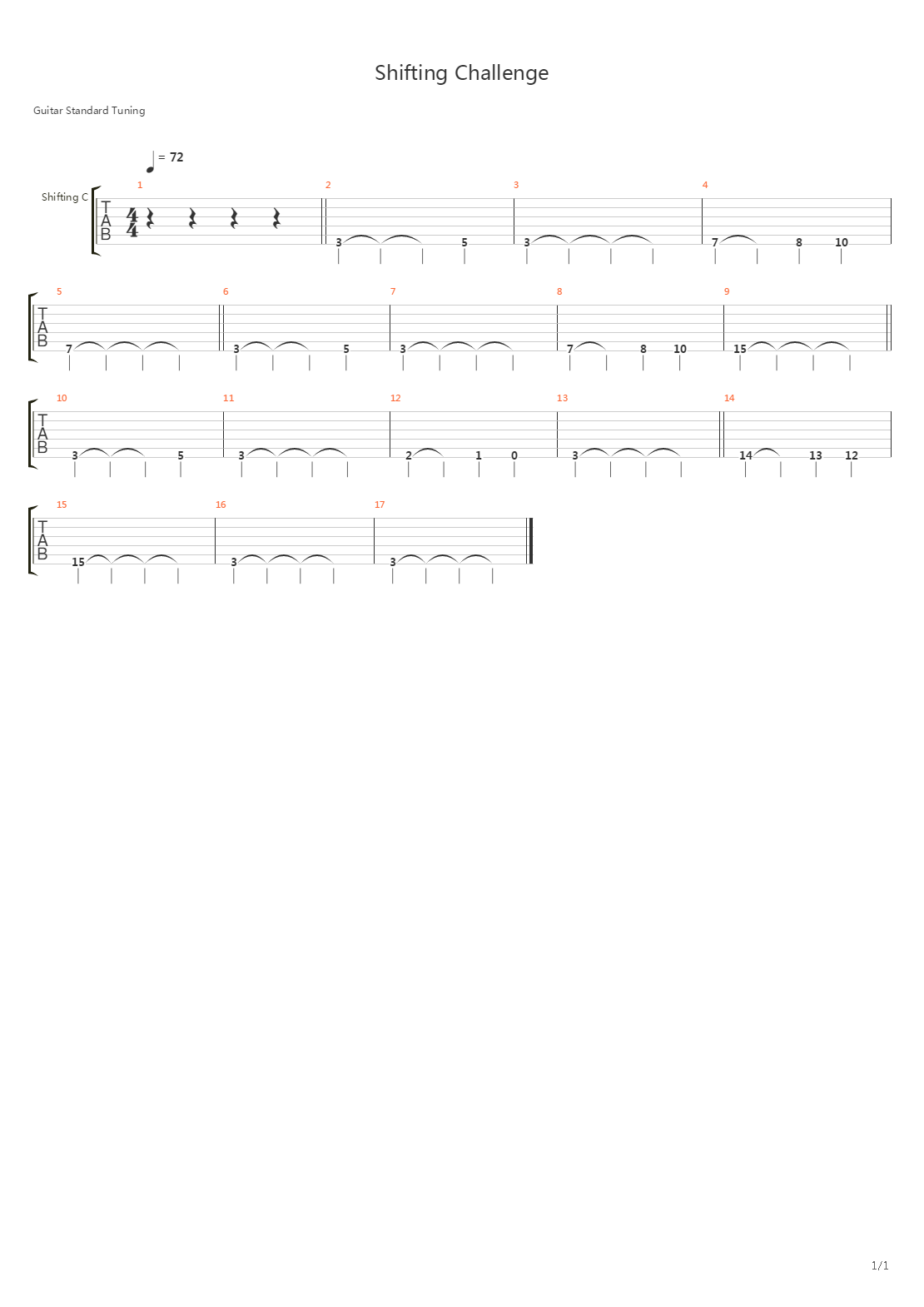 Rocksmith(摇滚史密斯) - Shifting Challenge吉他谱