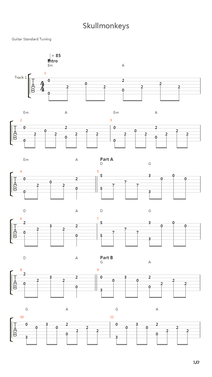 Skullmonkeys(骷髅猴的逆袭) - The Lil' Bonus Room吉他谱
