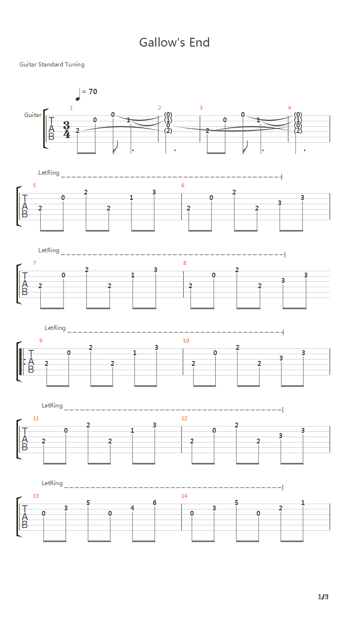 World of Warcraft(魔兽世界) - Gallow's End吉他谱