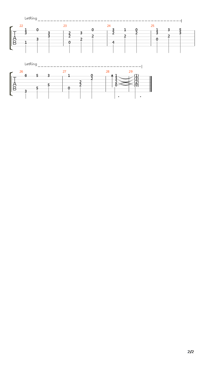 Xenogears(异度装甲) - 悔恨と安らぎの槛にて(Ship of Regret and Sleep)吉他谱