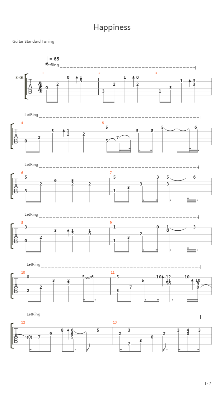 钢之炼金术师 - Happiness - Requiem From The Blind Alchemist吉他谱
