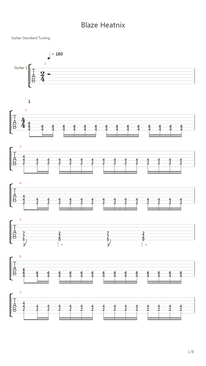 洛克人 X6 - Blaze Heatnix吉他谱