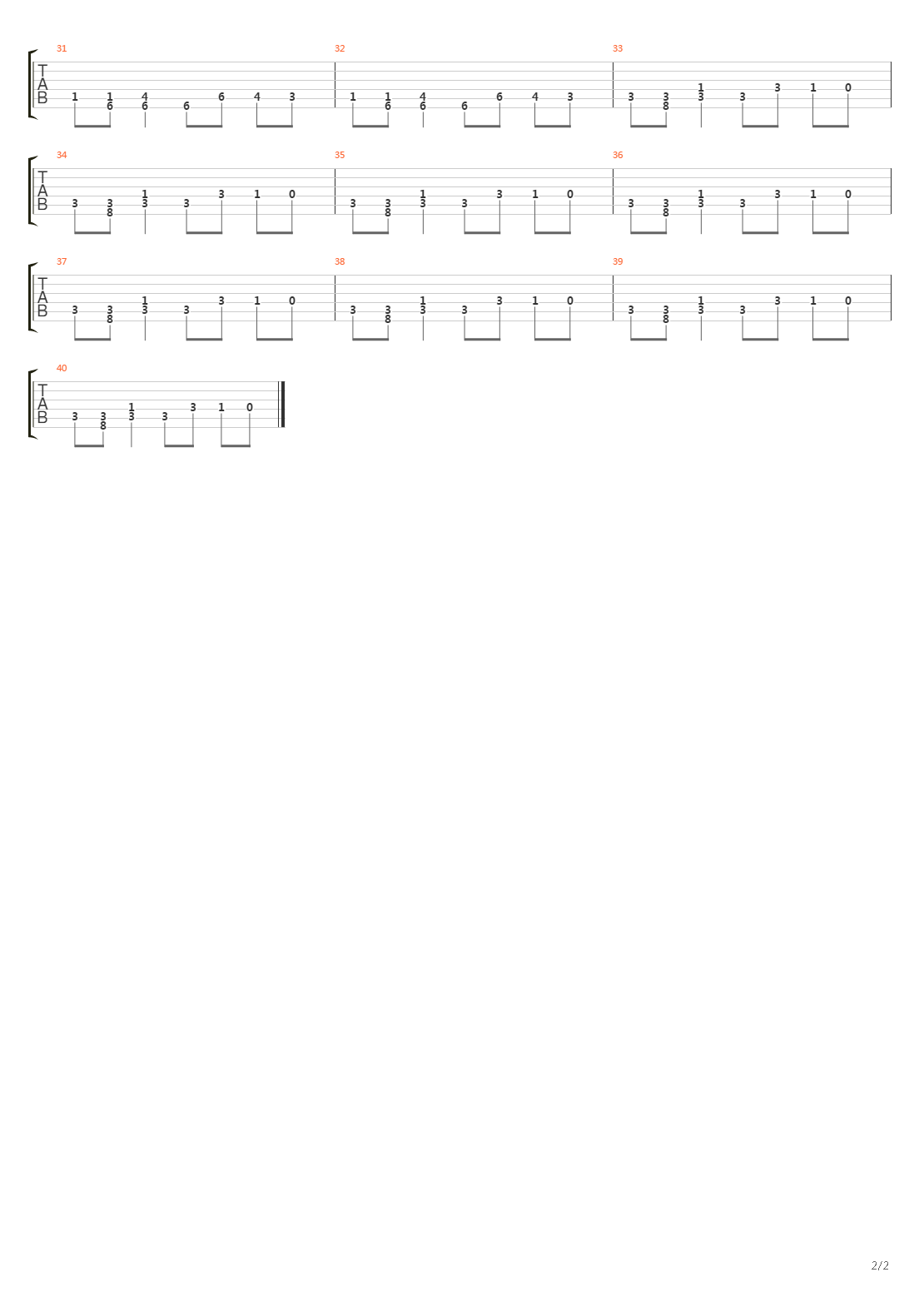 洛克人 X6 - Gate Theme吉他谱