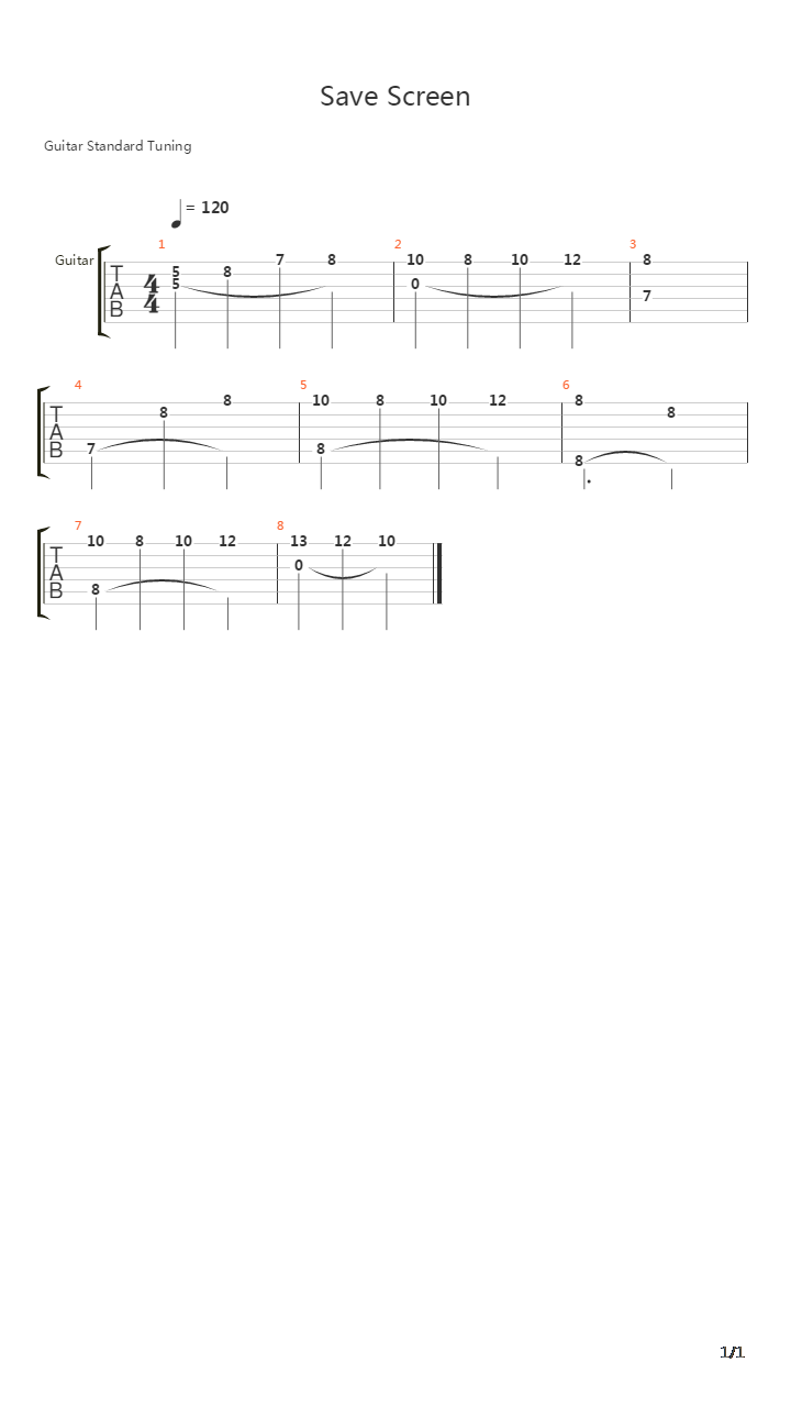 梦日记 - Save Screen吉他谱