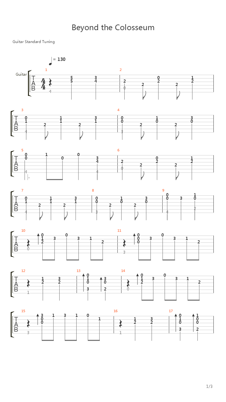 魔界村 - Beyond the Colosseum吉他谱
