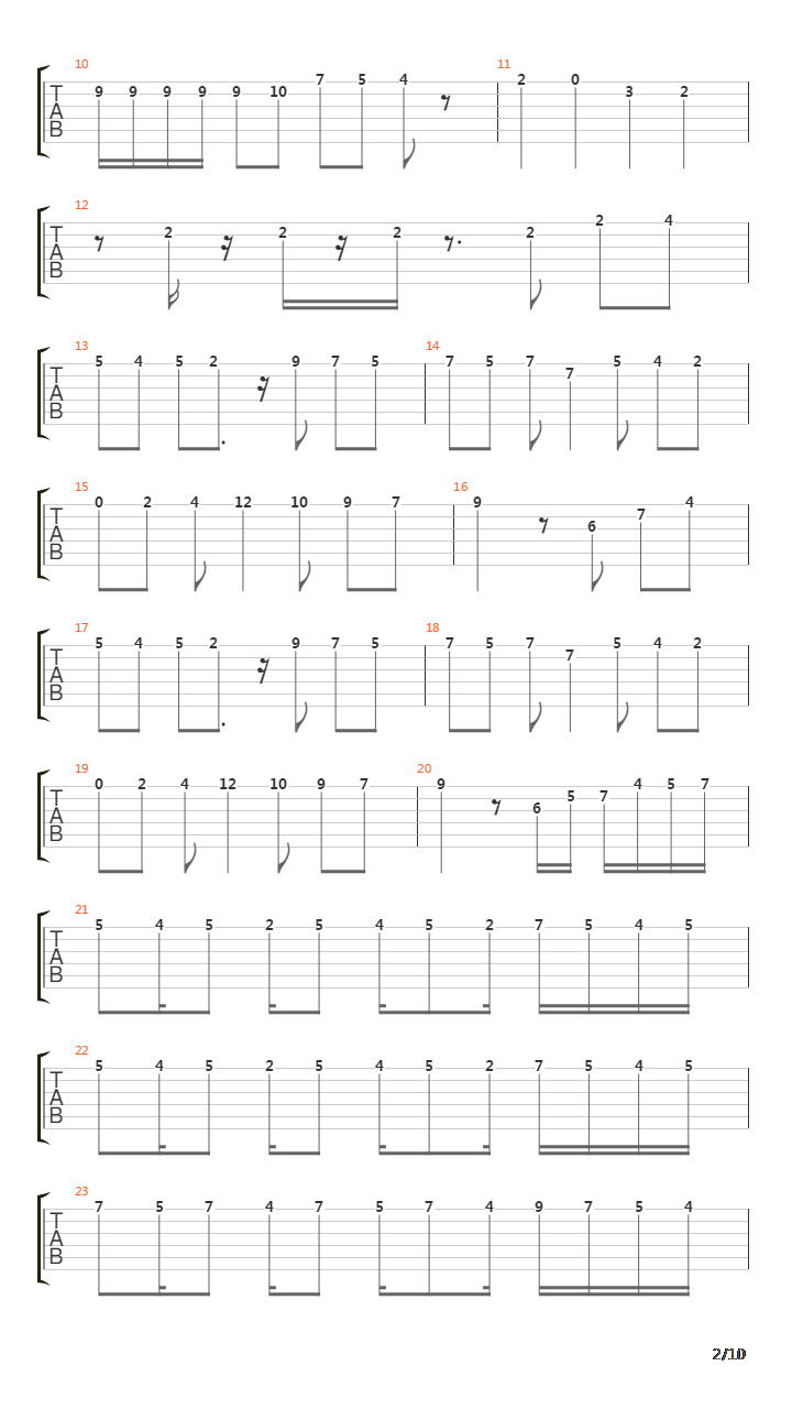 忍者龙剑传 - Act 4 Stage 2吉他谱