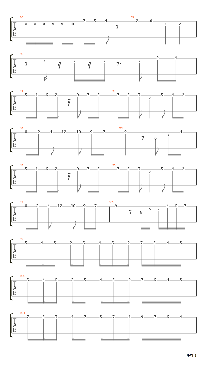 忍者龙剑传 - Act 4 Stage 2吉他谱