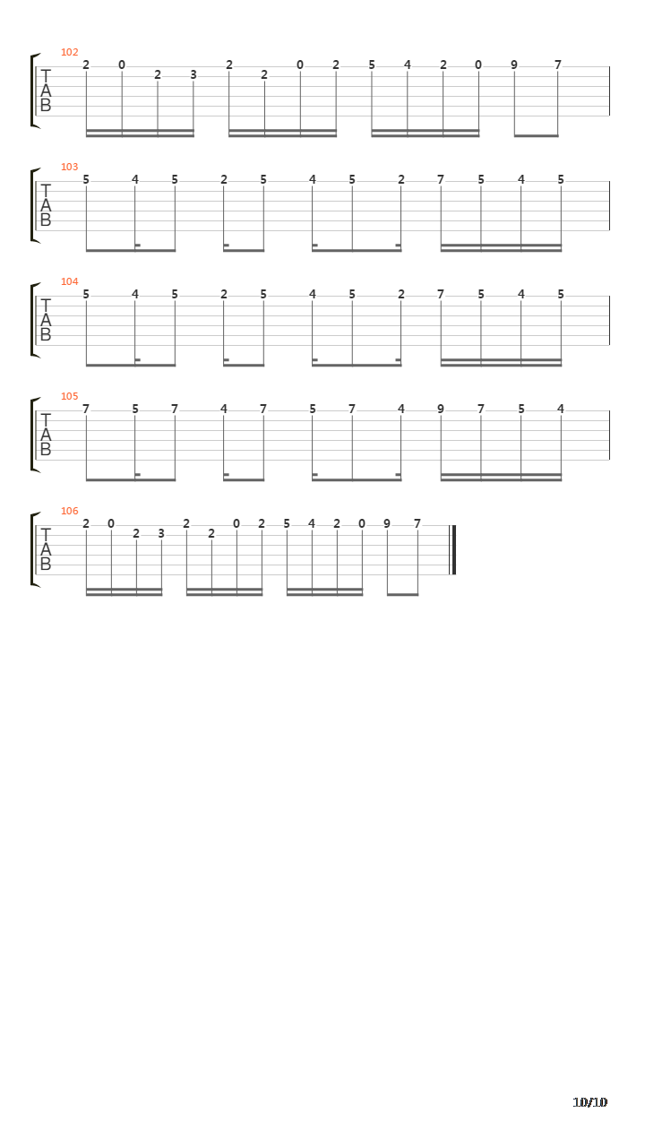 忍者龙剑传 - Act 4 Stage 2吉他谱