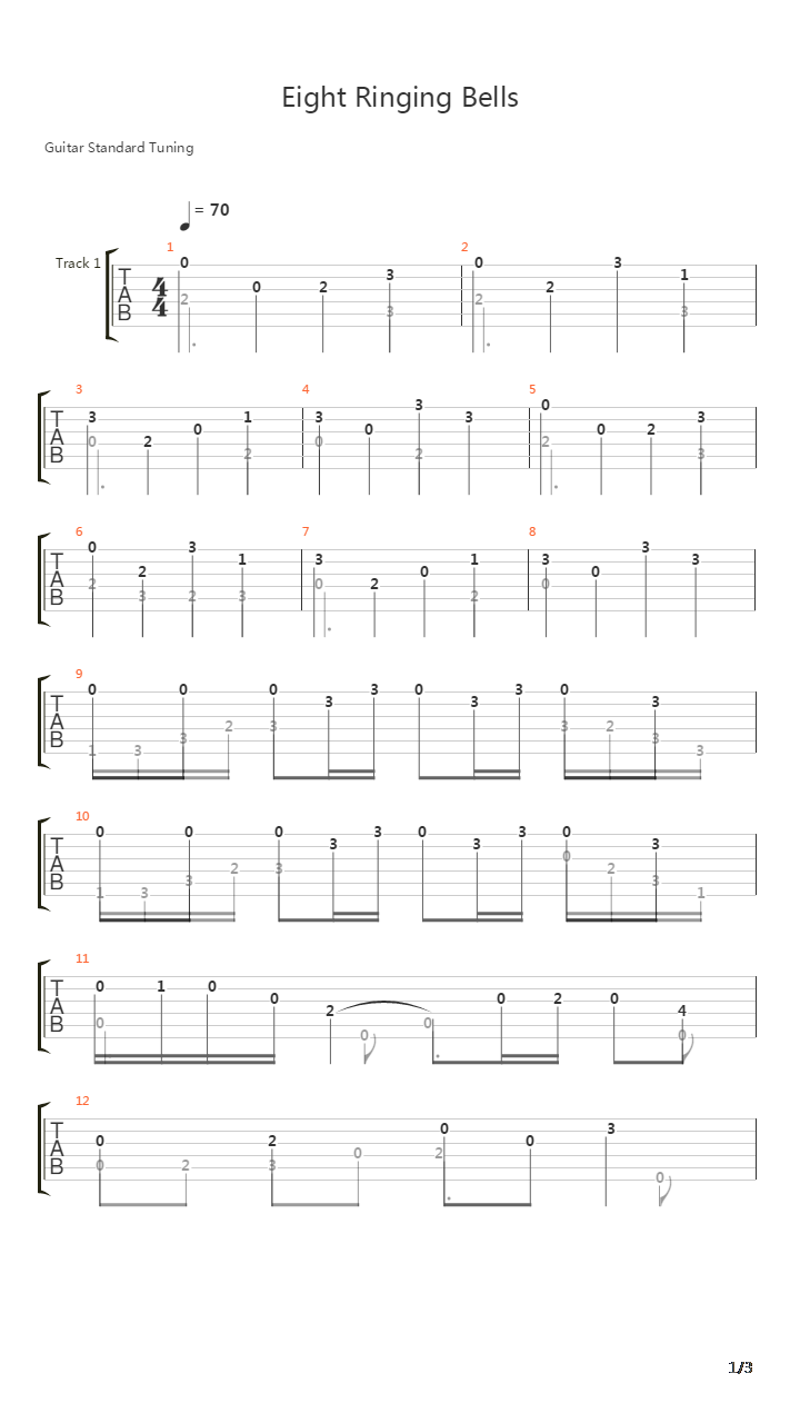 圣剑传说 - Eight Ringing Bells吉他谱