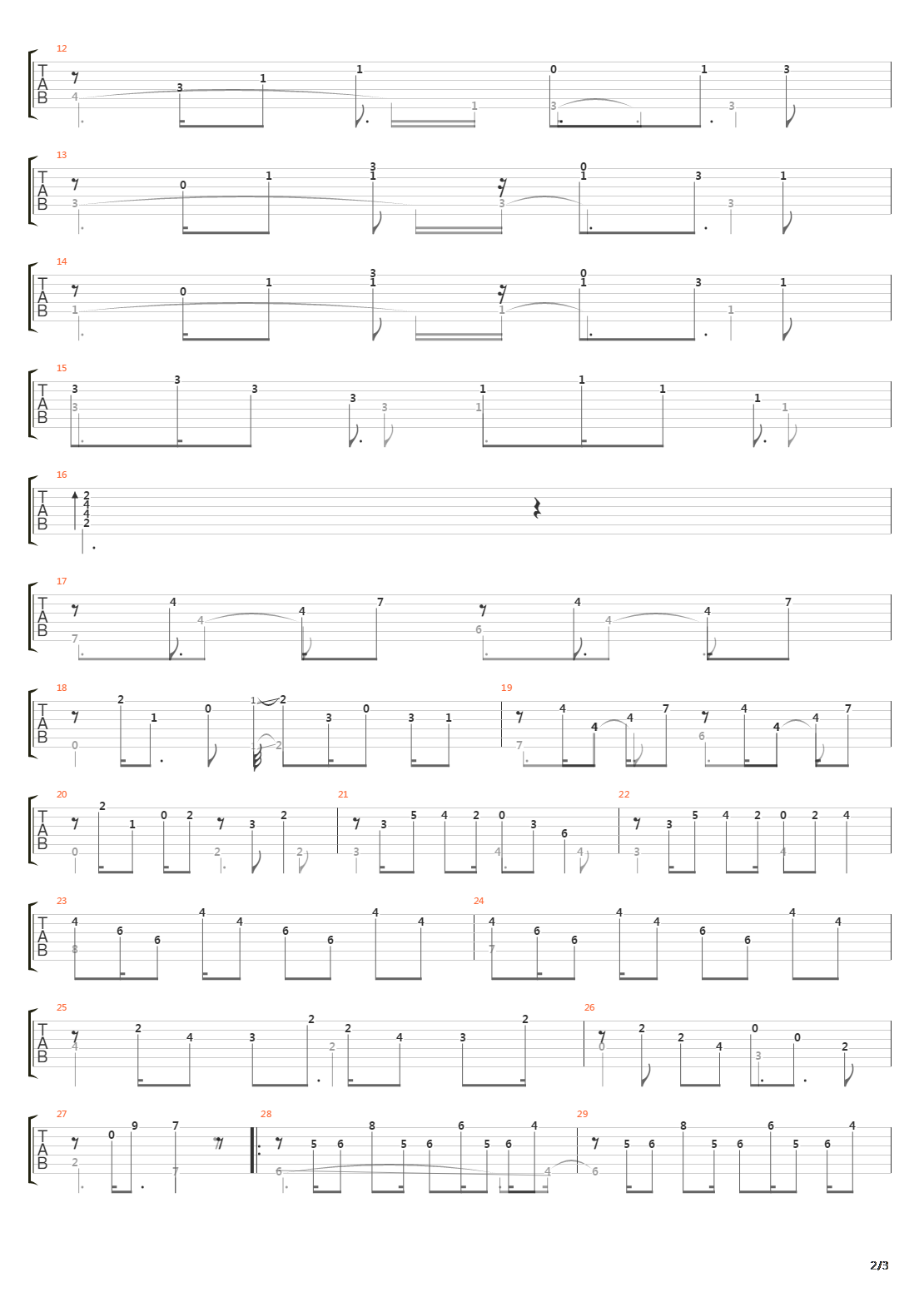 仙境传说 - Theme of Al de Baran(艾尔帕兰)吉他谱