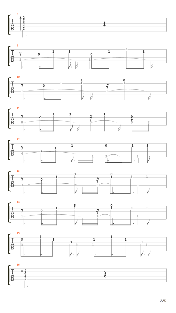 仙境传说 - Theme of Al de Baran(艾尔帕兰)吉他谱