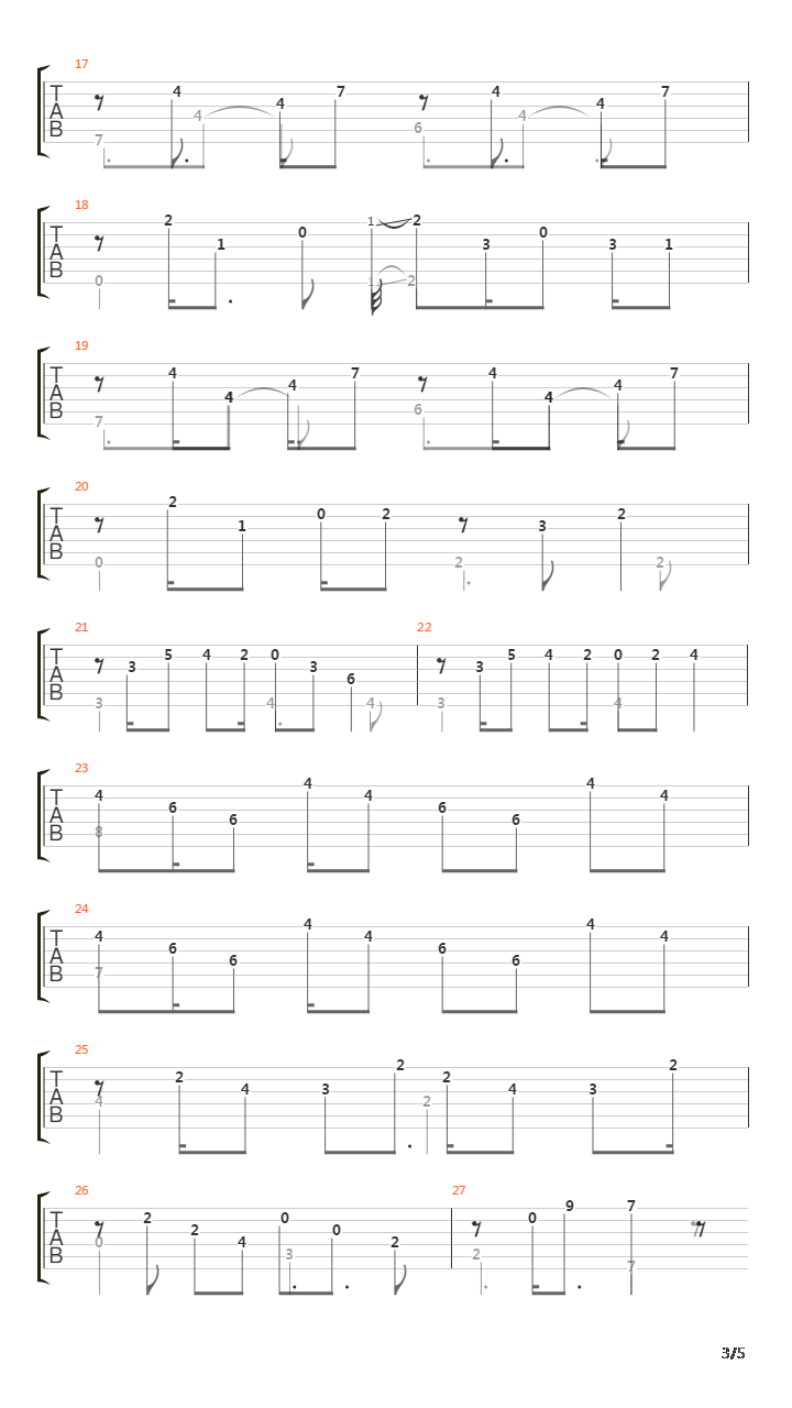 仙境传说 - Theme of Al de Baran(艾尔帕兰)吉他谱