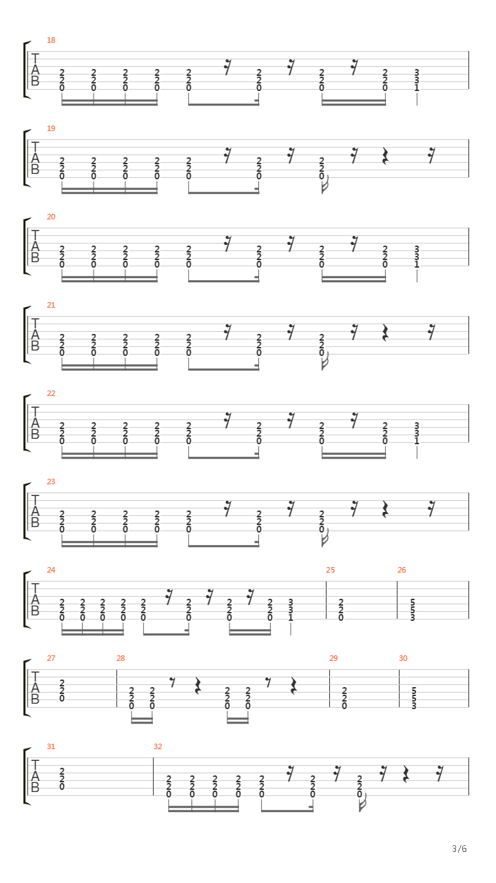 真三国无双 4 - Straight Ahead吉他谱