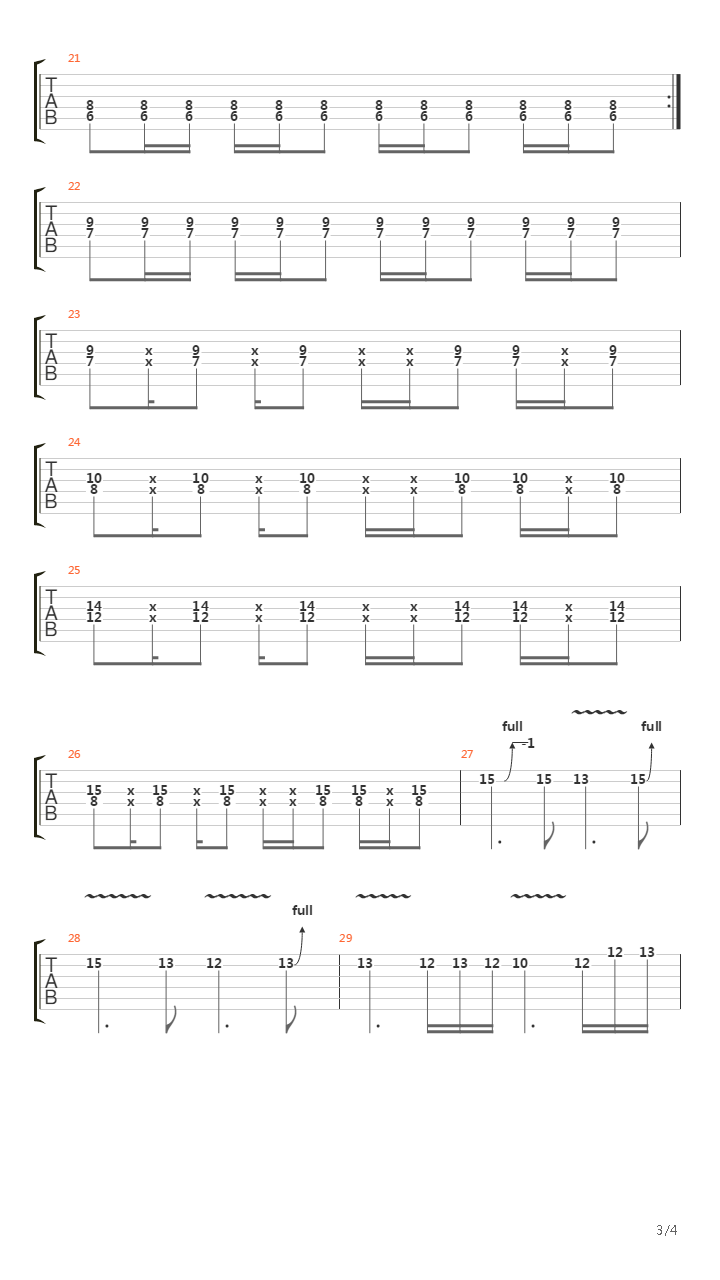 真三国无双 5 - Narrow Escape吉他谱