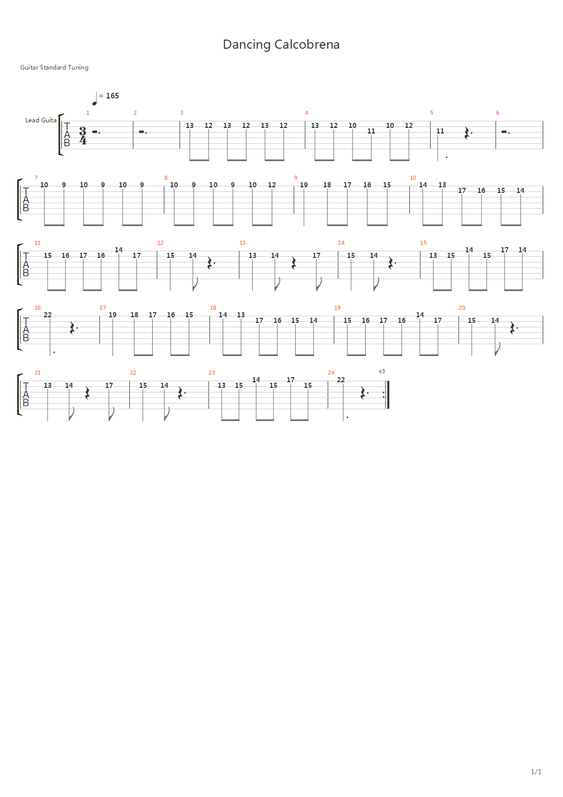 最终幻想4 - Dancing Calcobrena吉他谱