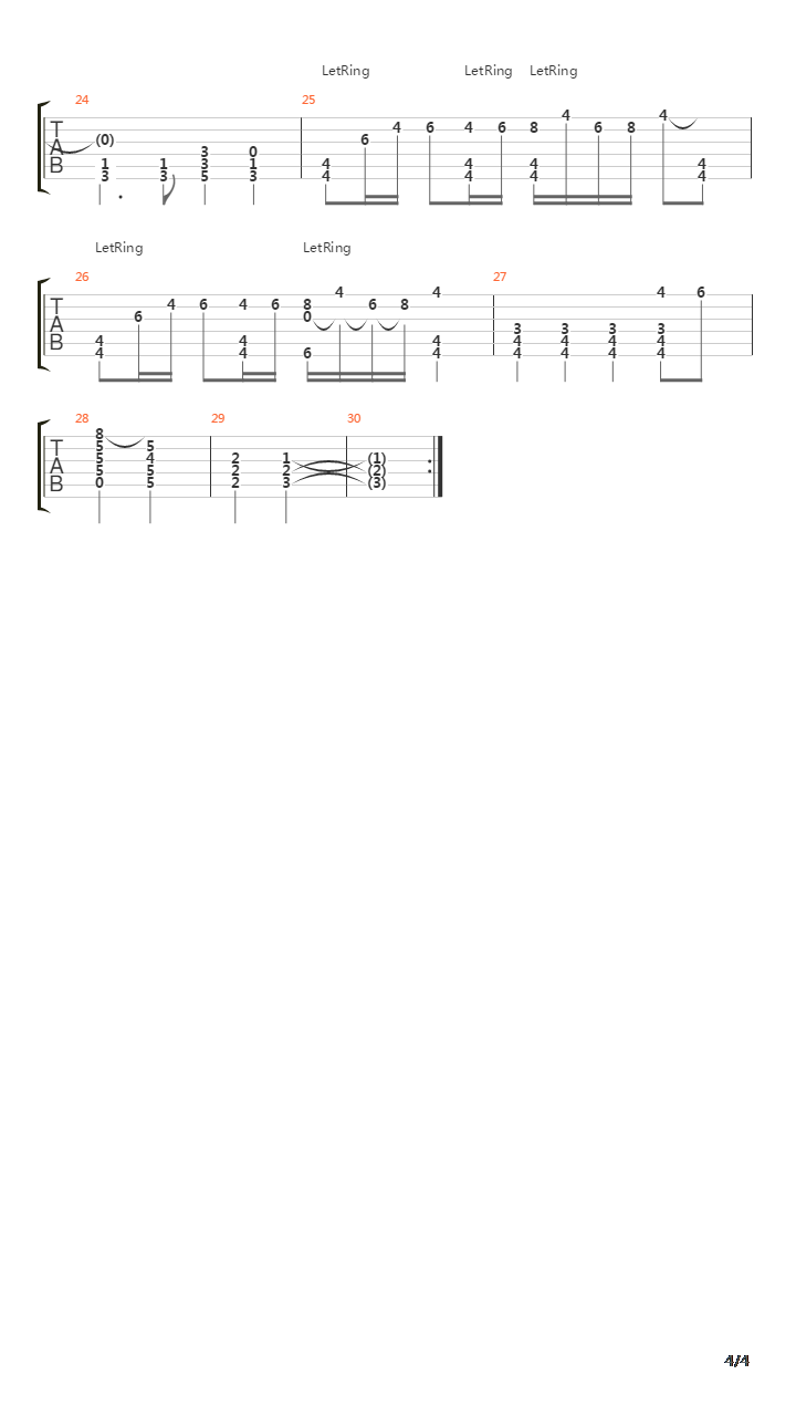 最终幻想7 - Barrett's Theme(パレットのテ-マ)吉他谱