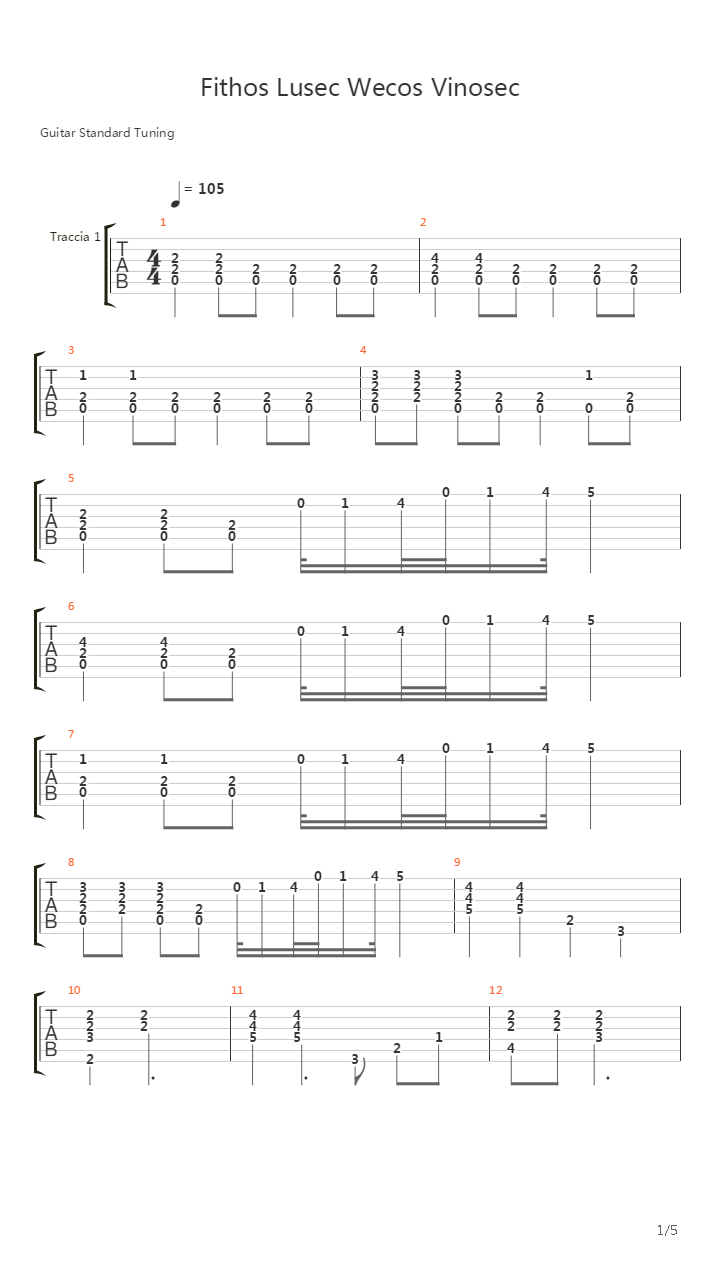 最终幻想8 - Fithos Lusec Wecos Vinosec吉他谱