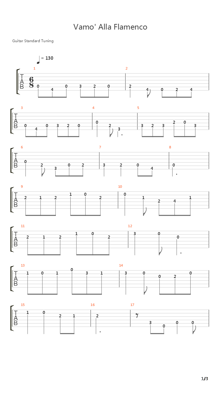 最终幻想9 - Vamo Alla Flamenco吉他谱